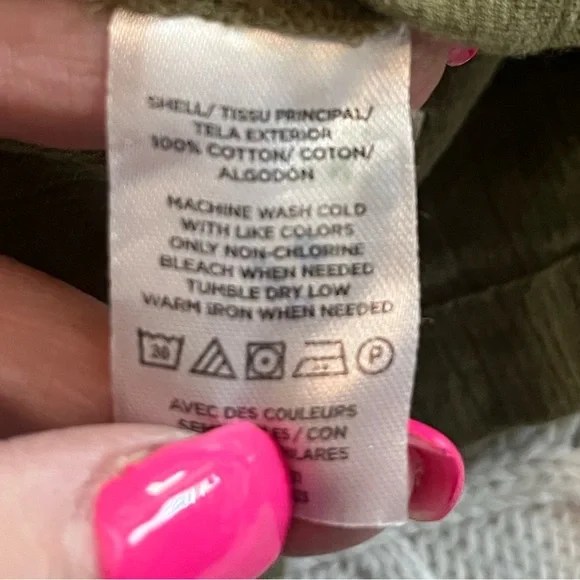 LOFT Olive Ruffle Blouse Cotton Womens Size XS - Picture 8 of 11